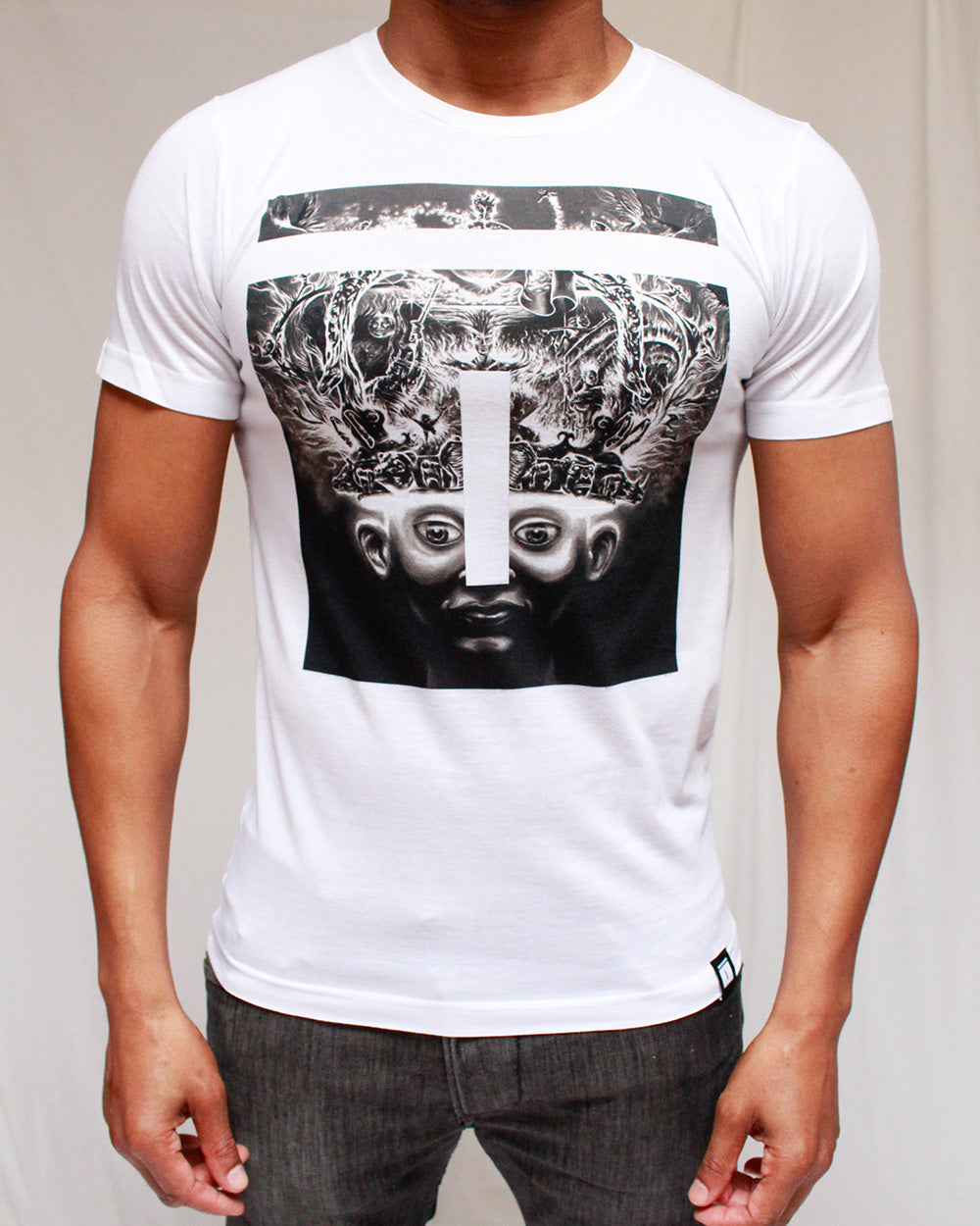 BORN KING White Tee