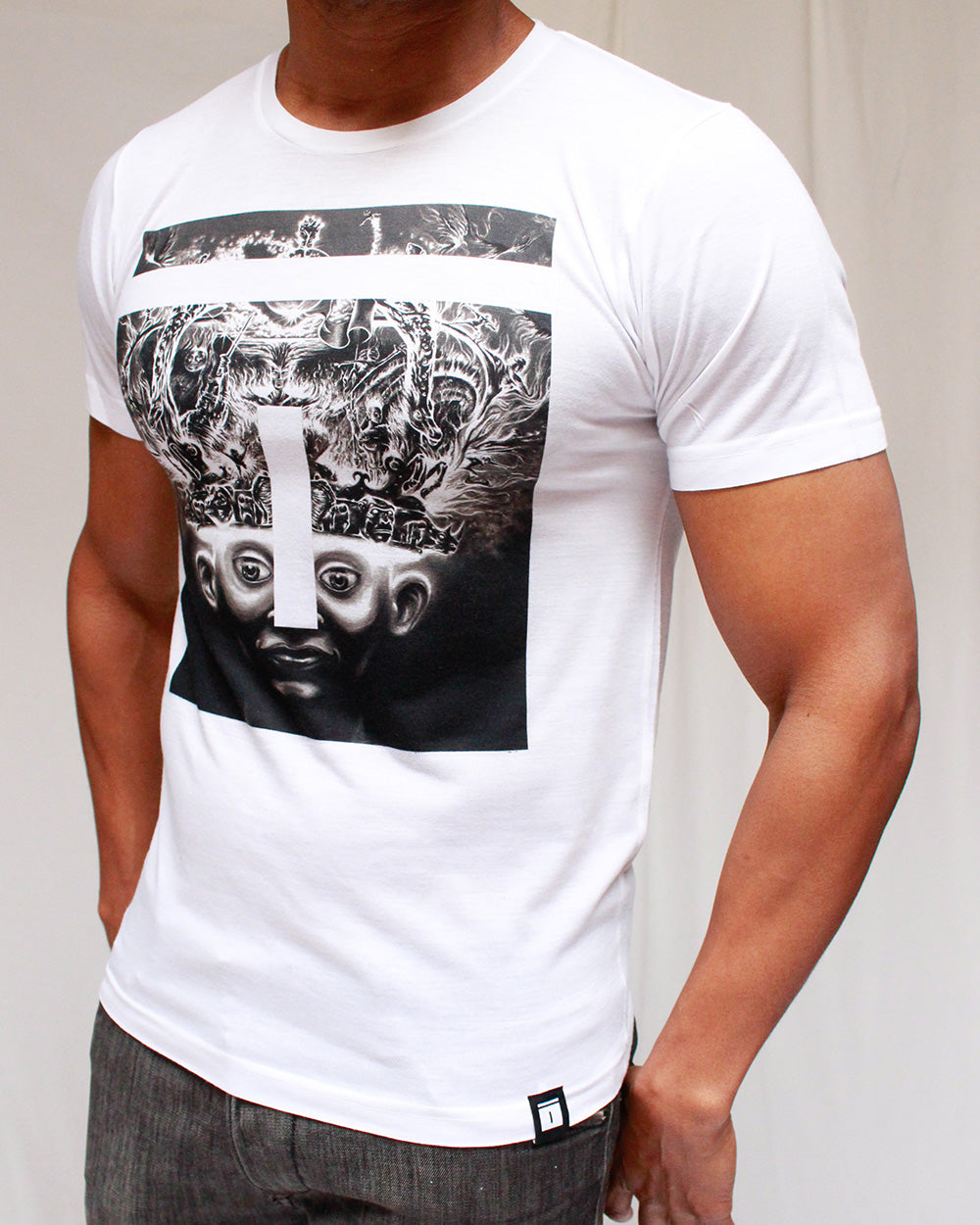 BORN KING White Tee